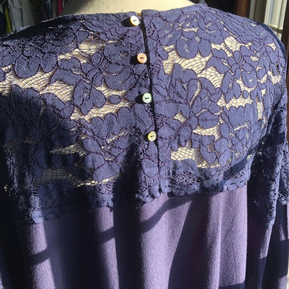 Indigo Lace Top L/S Blouse! - Picture 4 of 8